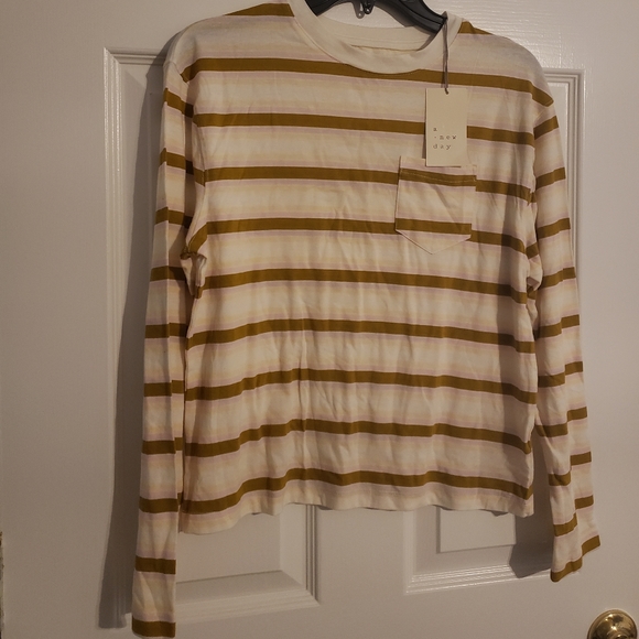 A New Day Striped Long Sleeve Shirt XSmall - Picture 1 of 5